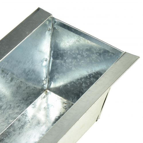 Floristik24 Planter flower box metal silver 38x9.5x5cm