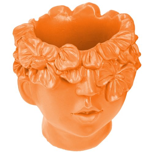 Product Plant Head Planter Bust Plant Pot Orange 13.5×13×14cm