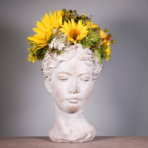 Floristik24 Plant head bust stone cast H35.5cm