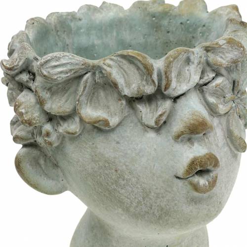 Floristik24 Plant head bust stone cast Ø17.5cm H26cm