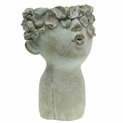 Floristik24 Plant head bust stone cast Ø17.5cm H26cm