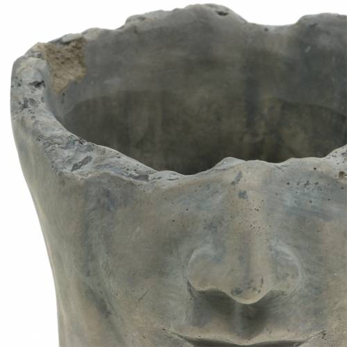 Floristik24 Plant head bust made of concrete for planting gray H14.5cm 2pcs