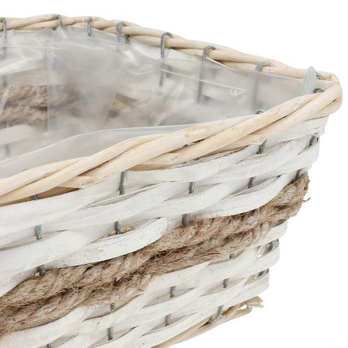 Floristik24 Plant basket square white set of 3 27cm / 22.5cm / 19cm