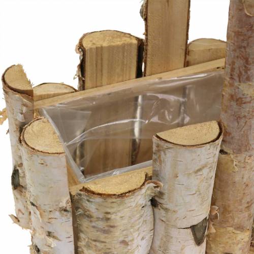 Product Birch branches planting basket with handle 24x14.5cm H25.5cm