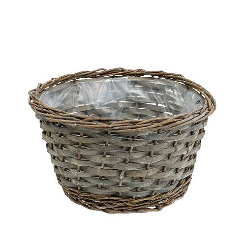 Floristik24 Plant basket gray Ø25cm H14cm 1pc