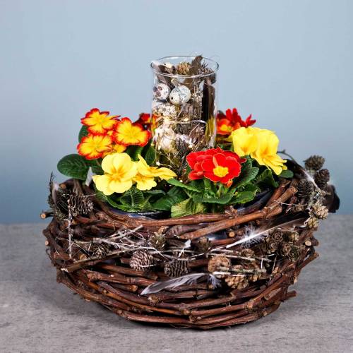 Floristik24 Plant basket vine branches nature Ø36cm H16cm