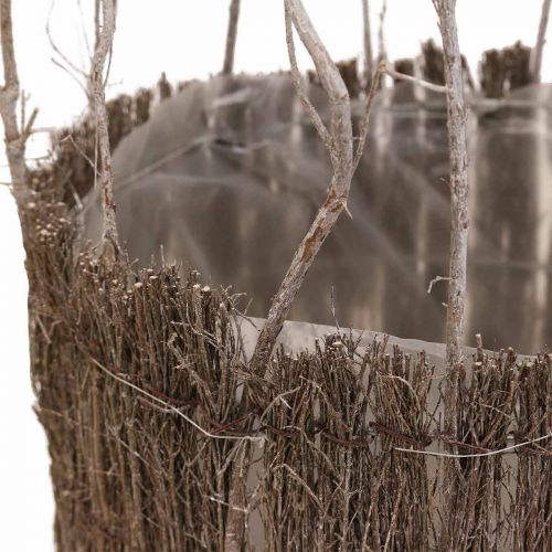 Floristik24 Plant basket made of twigs white washed Ø15-25cm set of 3