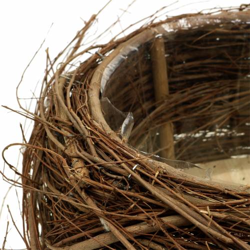 Floristik24 Plant basket vine and twigs natural Ø37 / 28cm, set of 2