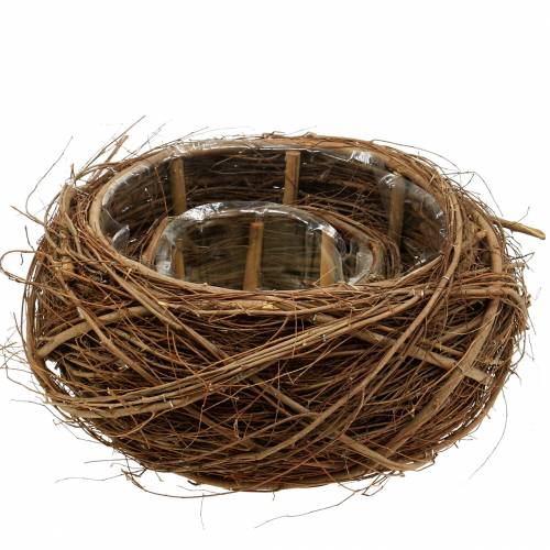 Floristik24 Plant basket vine and twigs natural Ø37 / 28cm, set of 2