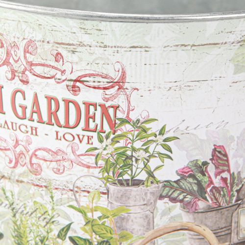 Product Plant pot flower pot round metal Fresh Garden H21cm