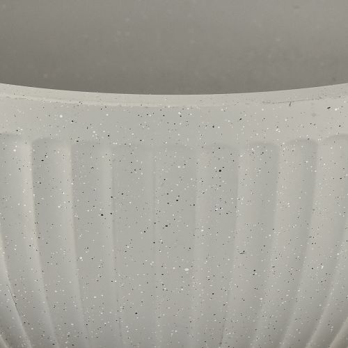 Product Plant pot plastic grey mottled bowl with grooves Ø30cm