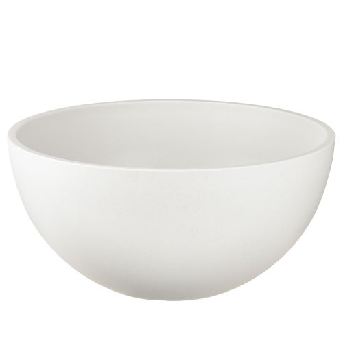 Plant pot plastic round bowl white Ø25cm H12cm