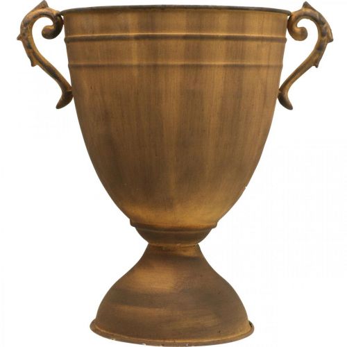 Plant pot rust look cup vase metal Ø22,5cm H32,5cm | Floristik24.ie