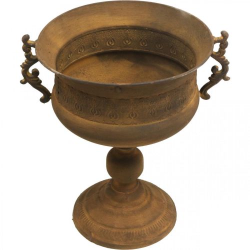 Floristik24 Planter rust look cup vase large metal Ø29cm H39cm