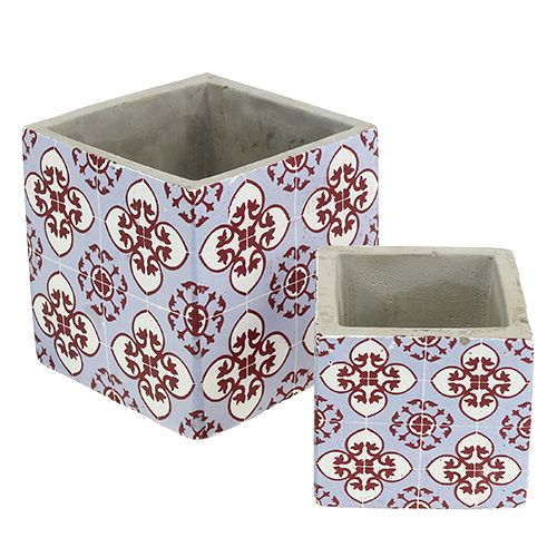 Floristik24 Plant pot with oriental pattern 8cm x8cm / 11cm x 11cm