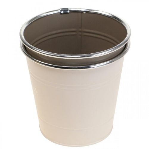 Floristik24 Planter flowerpot metal cachepot Ø13.5cm H12.5cm 2pcs