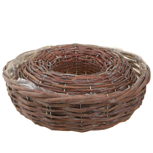 Product Plant Ring Plant Bowl Wood Natural Grey Ø30/35cm Set 2pcs