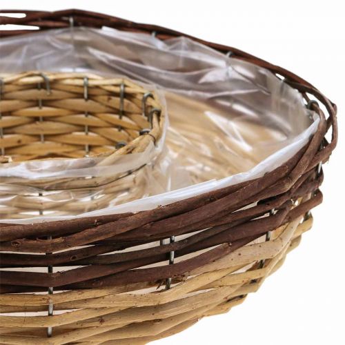 Floristik24 Plant ring made of willow, plant bowl Ø35/30cm set of 2