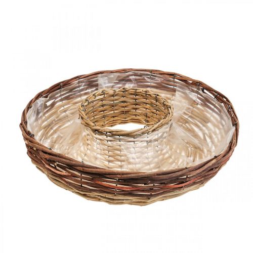 Floristik24 Plant ring made of willow, plant bowl Ø44/38cm set of 2