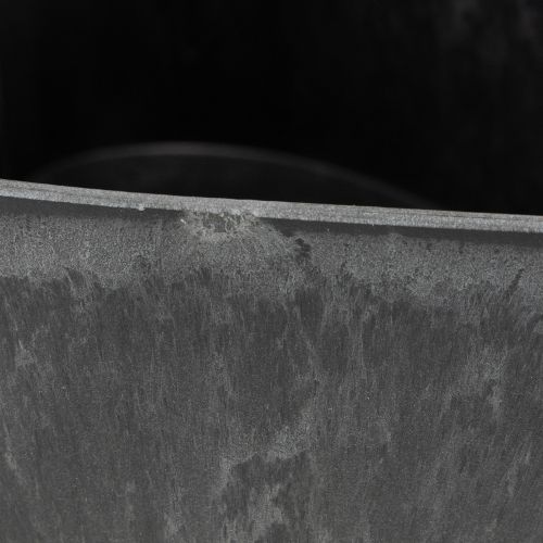 Floristik24 Plant bowl heart decorative plastic bowl anthracite 13×16×6.5cm