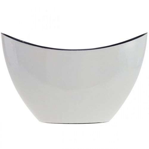Floristik24 Plant bowl oval decorative bowl Jardiniere cream white 24×10×15cm