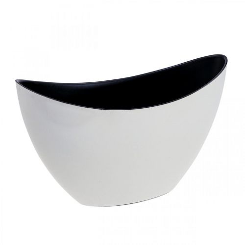 Floristik24 Plant bowl oval decorative bowl Jardiniere cream white 24×10×15cm