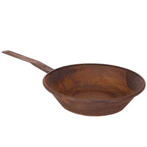 Planting tray, rust-colored pan with handle, metal planter, Ø31cm buy online | Floristik24.ie