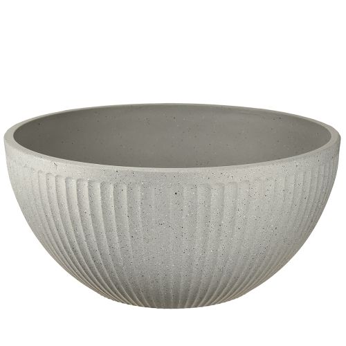 Plant bowl, mottled grey plastic, Ø35cm, H16.5cm