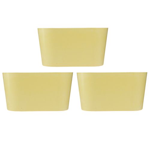 Product Plant bowl oval yellow decorative bowl plastic 20×10×11cm 3pcs