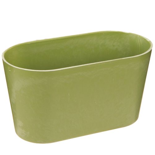 Product Plant bowl oval green bowl plastic 20×10×11cm 3pcs
