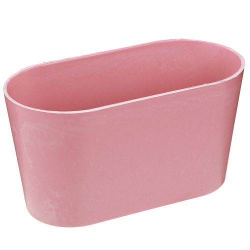 Floristik24 Plant bowl oval pink decorative bowl plastic 20×10×11cm 3pcs