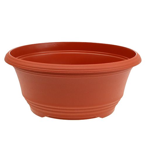 Plastic plant bowl Ø27cm round bowl terracotta 5pcs
