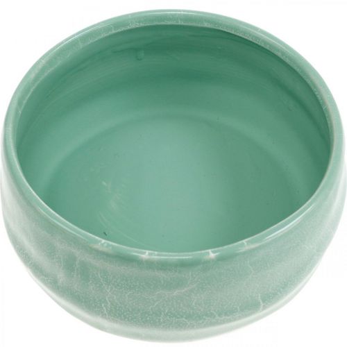 Floristik24 Plant bowl with basket pattern, ceramic decoration, round arrangement bowl Ø16cm H7.5cm