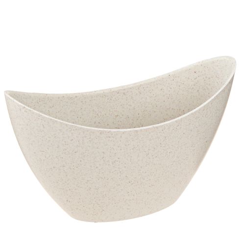 Floristik24 Plant Boat Decorative Bowl Plastic Beige 20×9cm H12cm 3pcs