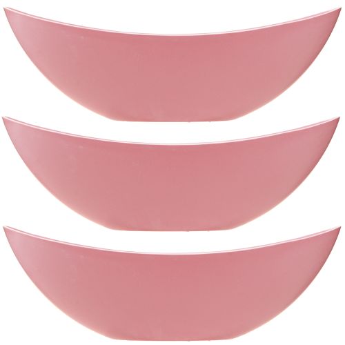 Product Planting Boat Plastic Flower Bowl Pink 28×9×9cm 3pcs
