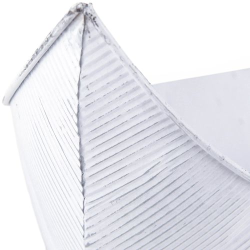 Product Plant bowl boat metal white silver 54.5/48/42cm set of 3