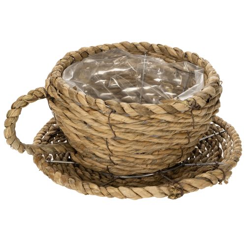 Product Teacup basket for natural home decor and charming ambience 15cm