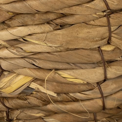 Product Planting cup with saucer, small straw planting basket, Ø17cm H13cm