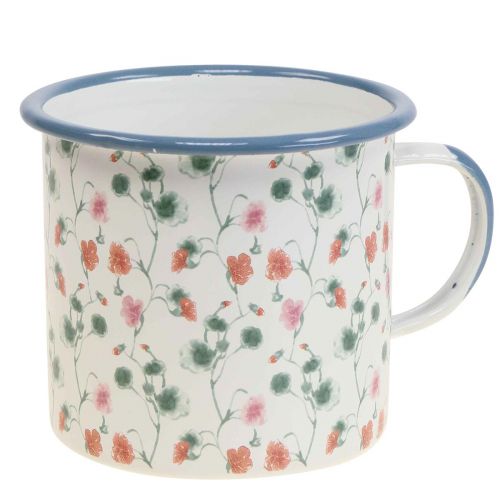 Product Plant cup enamel decorative cup flower motifs Ø11cm
