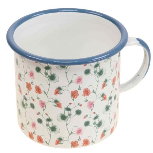 Product Plant cup enamel decorative cup flower motifs Ø11cm
