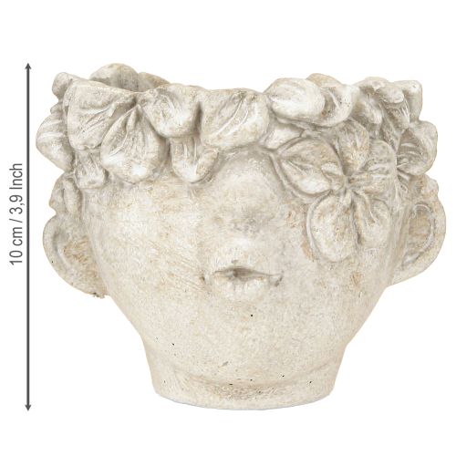 Floristik24 Plant pot bust kiss mouth flowerpot with face cream H10cm 3pcs