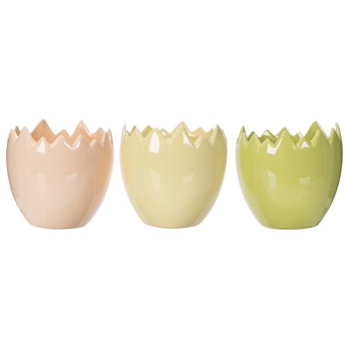 Product Easter egg motif flower pot for stylish spring decoration in your home, 10cm, 3 pieces