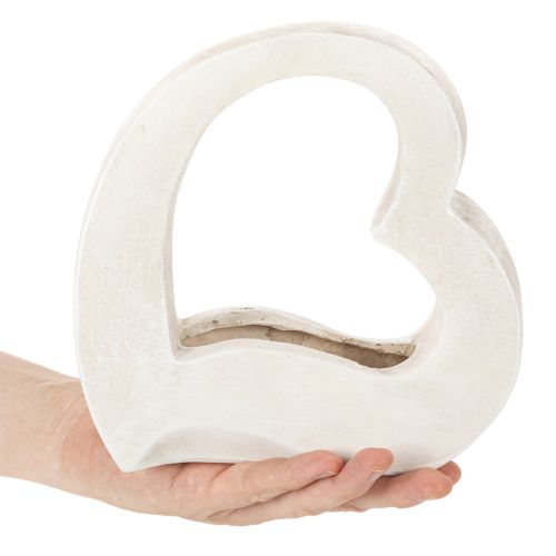 Heart-shaped decoration for planting and floral arrangements, open design, modern heart shape, 19cm | Floristik24.ie