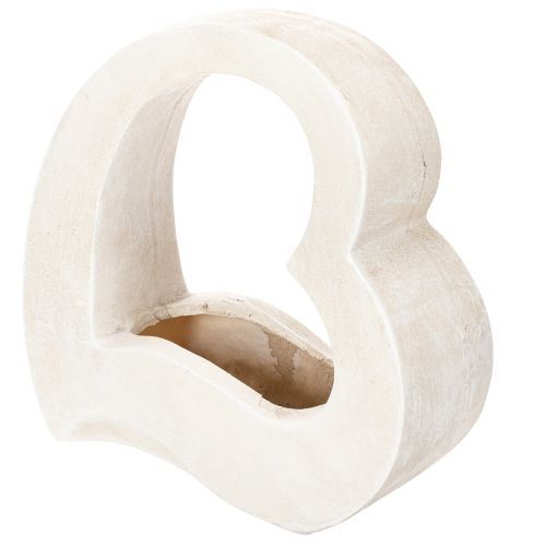 Heart-shaped decoration for planting and floral arrangements, open design, modern heart shape, 19cm | Floristik24.ie