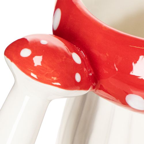 Ceramic mug with fly agaric design for decoration, 10cm | Floristik24.ie