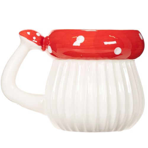 Ceramic mug with fly agaric design for decoration, 10cm | Floristik24.ie