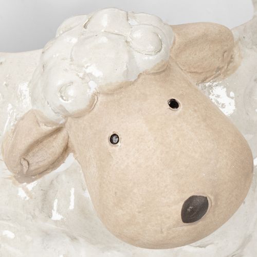 Product Sheep-shaped ceramic planter, decorative plant bowl for garden and home, 2 pieces