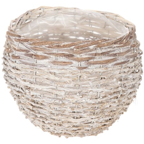 Round woven basket, large decorative basket for planting, 23cm buy online | Floristik24.ie