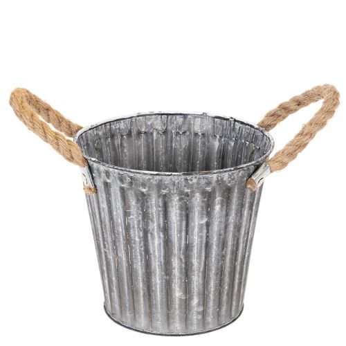 Metal plant pot, decorative pot with handles, planter, cachepot Ø16.5cm buy online | Floristik24.ie