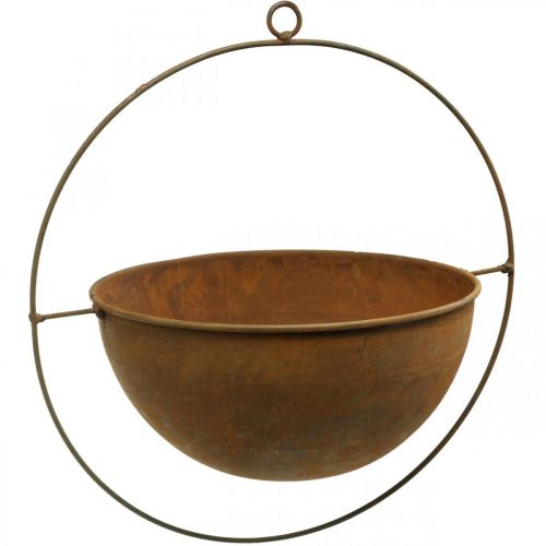 Floristik24 Decorative bowl metal decor ring patina hanging decoration Ø27cm